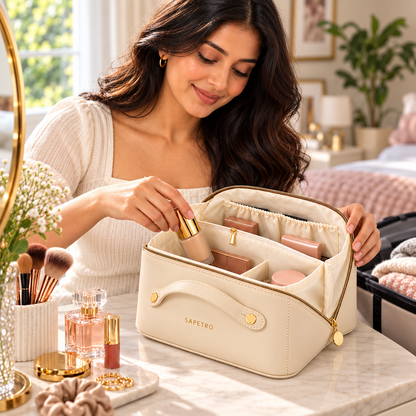 SAPETRO Premium Makeup & Cosmetic Organizer Bag – Buy 1 Get 1 Free
