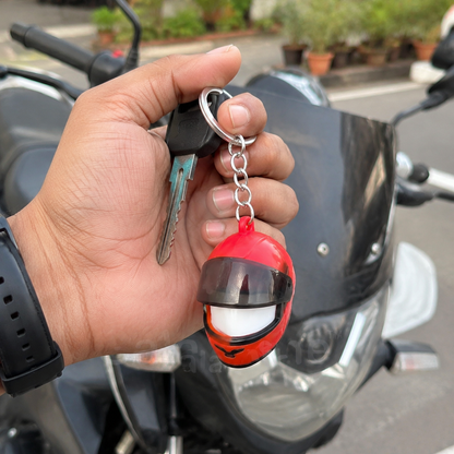 SAPETRO Personalized Smart Light-Up Helmet Keychain With Name