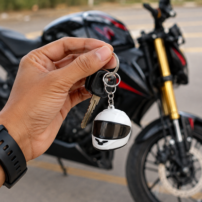 SAPETRO Personalized Smart Light-Up Helmet Keychain With Name