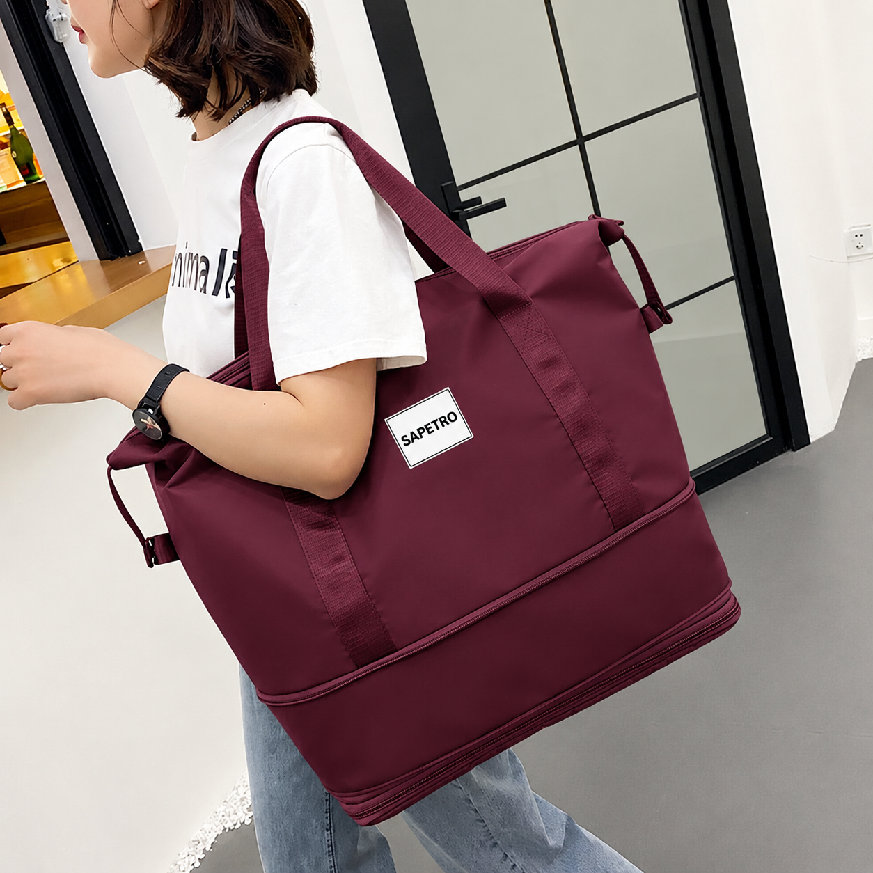 Wine foldable travel bag